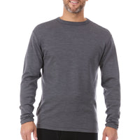 Men's Wool Thermal Top Midweight Base Layer - 100% Merino Wool
